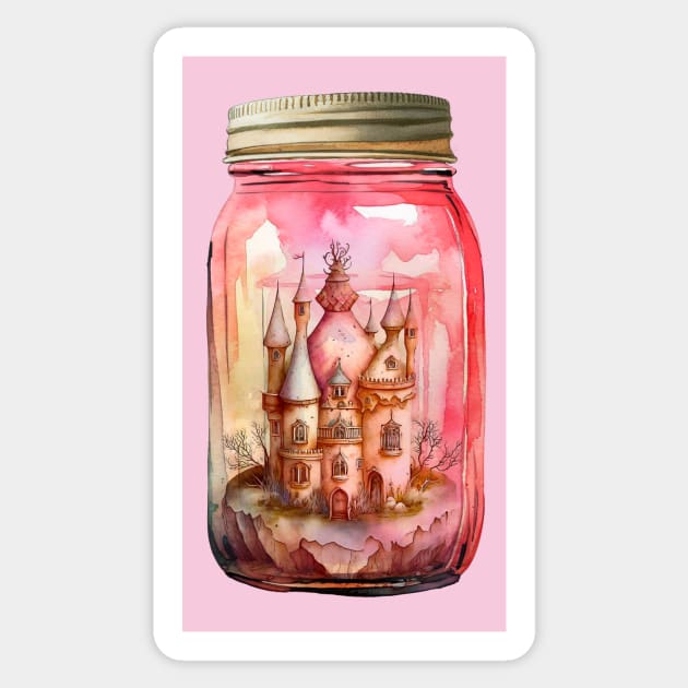 Jar Castle Sticker by ginkelmier